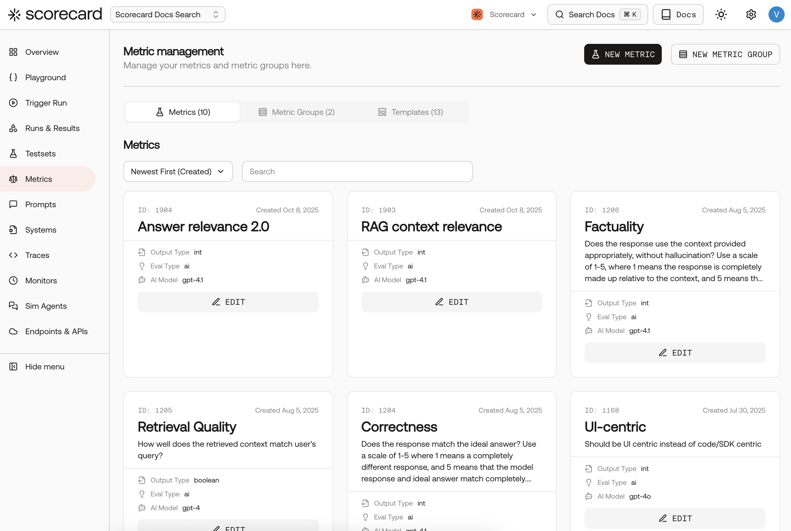 Adding a New Custom Metric in Scoring Lab